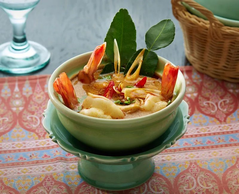 Tom Yam Goong in Nahaufnahme